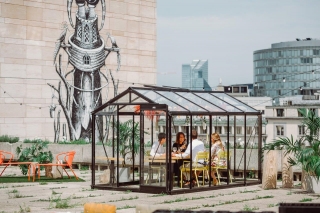 Culinair concept &#039;Serre&#039; strijkt neer op het dak van de Koninklijke Bibliotheek