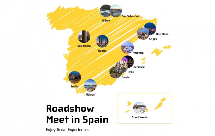 Inscrivez-vous maintenant au roadshow de Meet in Spain