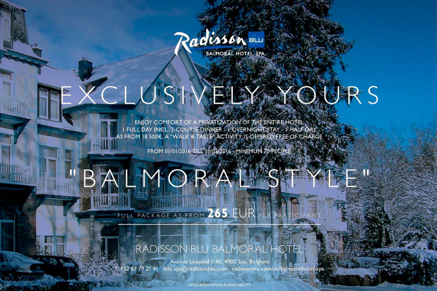 Radisson Blu Balmoral in Spa gaat voor 100% tevredenheid