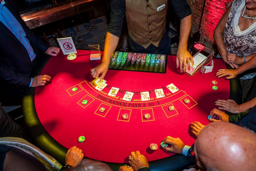 Een jubileum in Las Vegas-stijl met casino