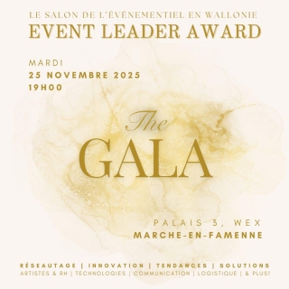 Uitreiking allereerste Event Leader Award tijdens het Event Wallonia Gala