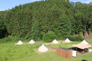 Pop-up glamping bij Manufacture de Malmedy